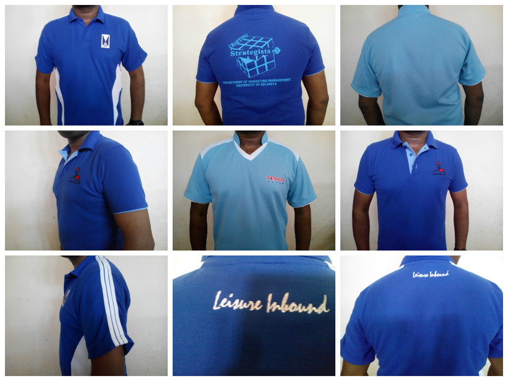 Blue color Custom T shirts